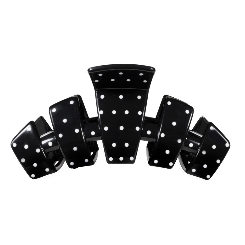 Classic Black Polka Dot Party Large Claw Clip