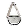 Nina puffer Crossbody Shoulder Belt Bag Vanilla Cream