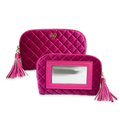 Glam Makeup Case Fuchsia Velvet - PurseN