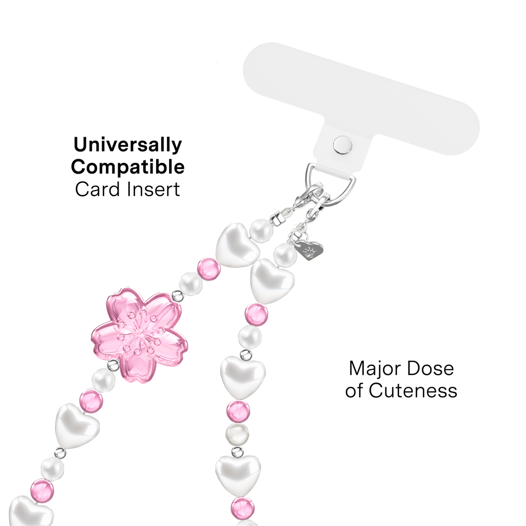 Phone Charm Wristlet- Cherry Blossom