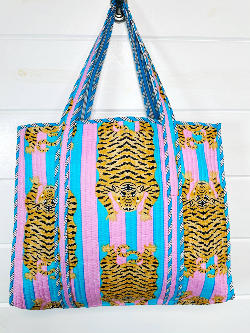 Quilted Travel Tote | Cotton Candy Tiger