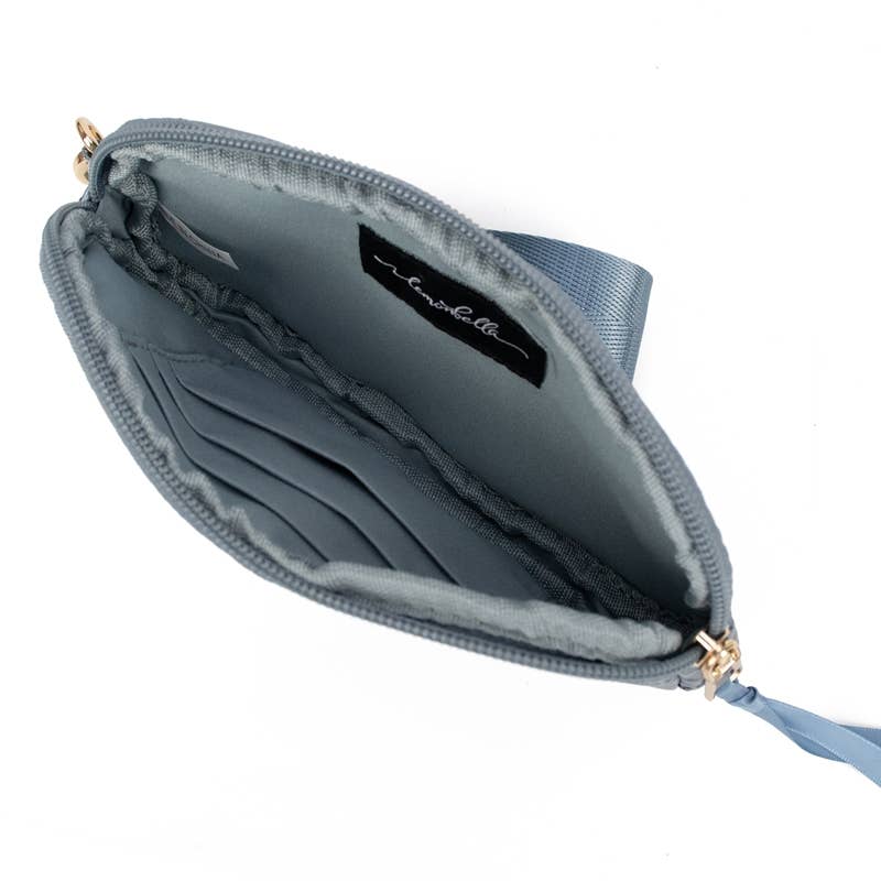 Keychain Wristlet Wallet Large Frosted Sky Blue