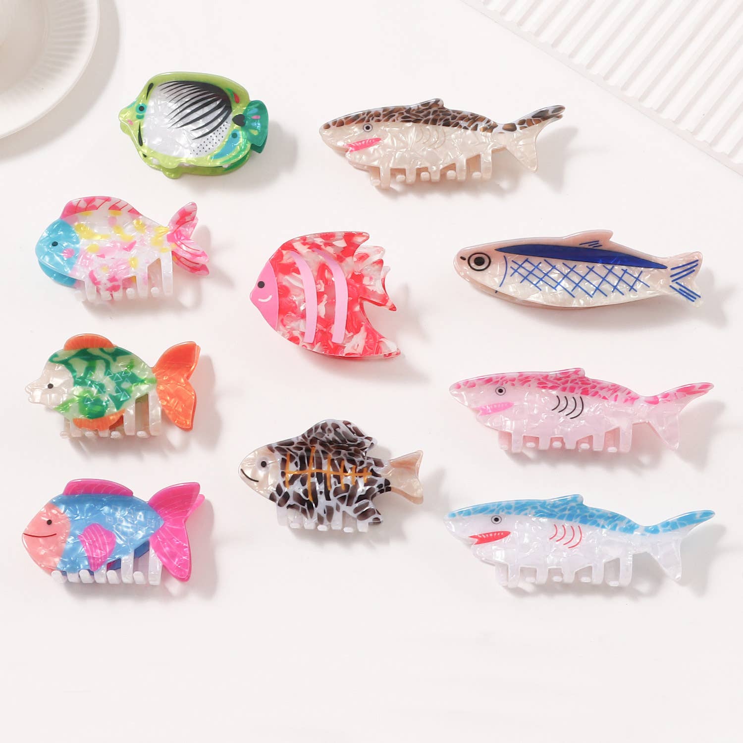 Marine Animal Series Tropical Fish & Shark Hair Claw Clips