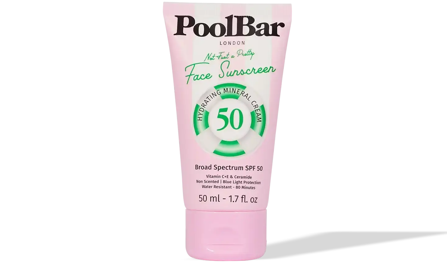 PoolBar Mineral SPF 50 Face Sunscreen
