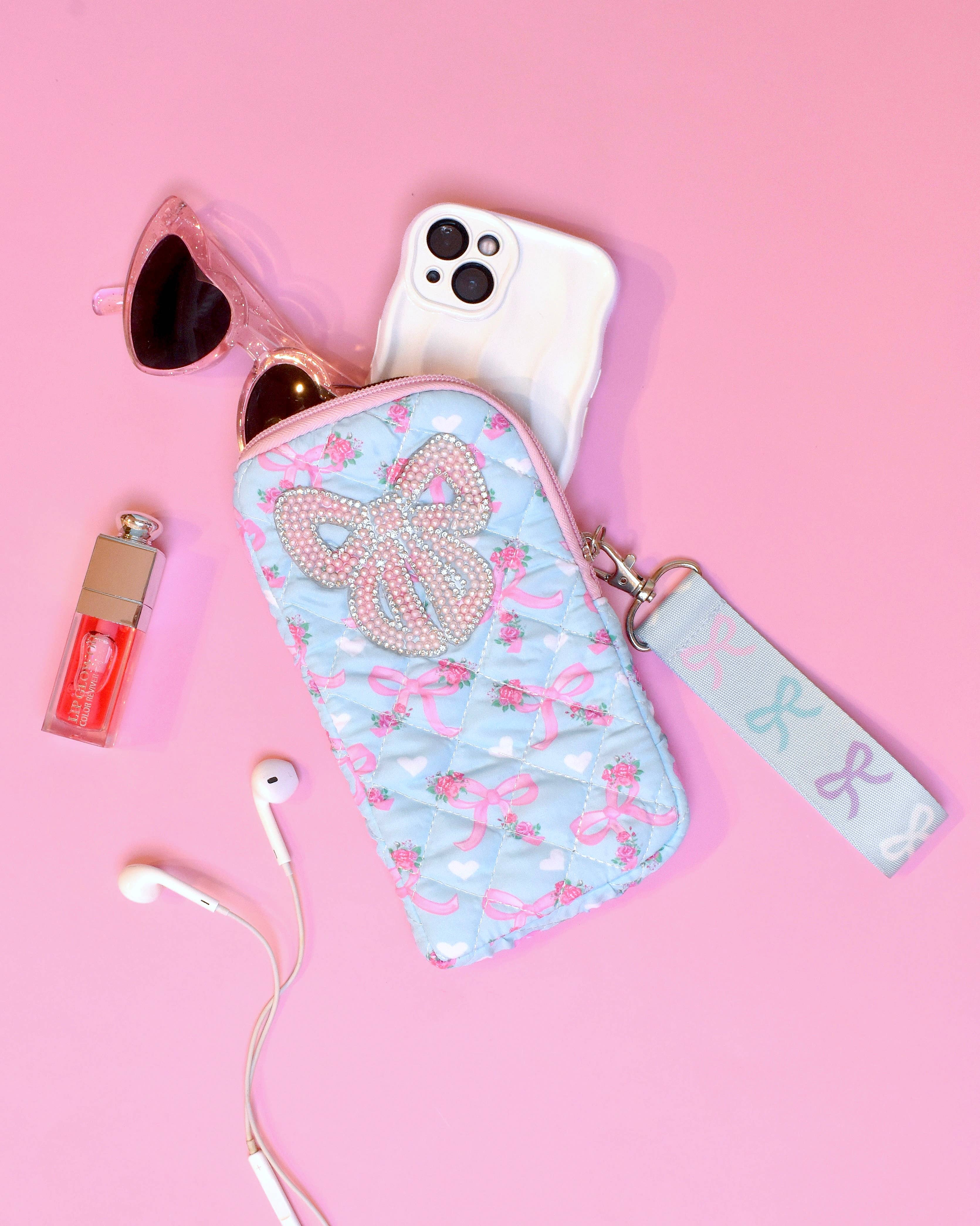 Bow Wristlet Case and Sunglasses