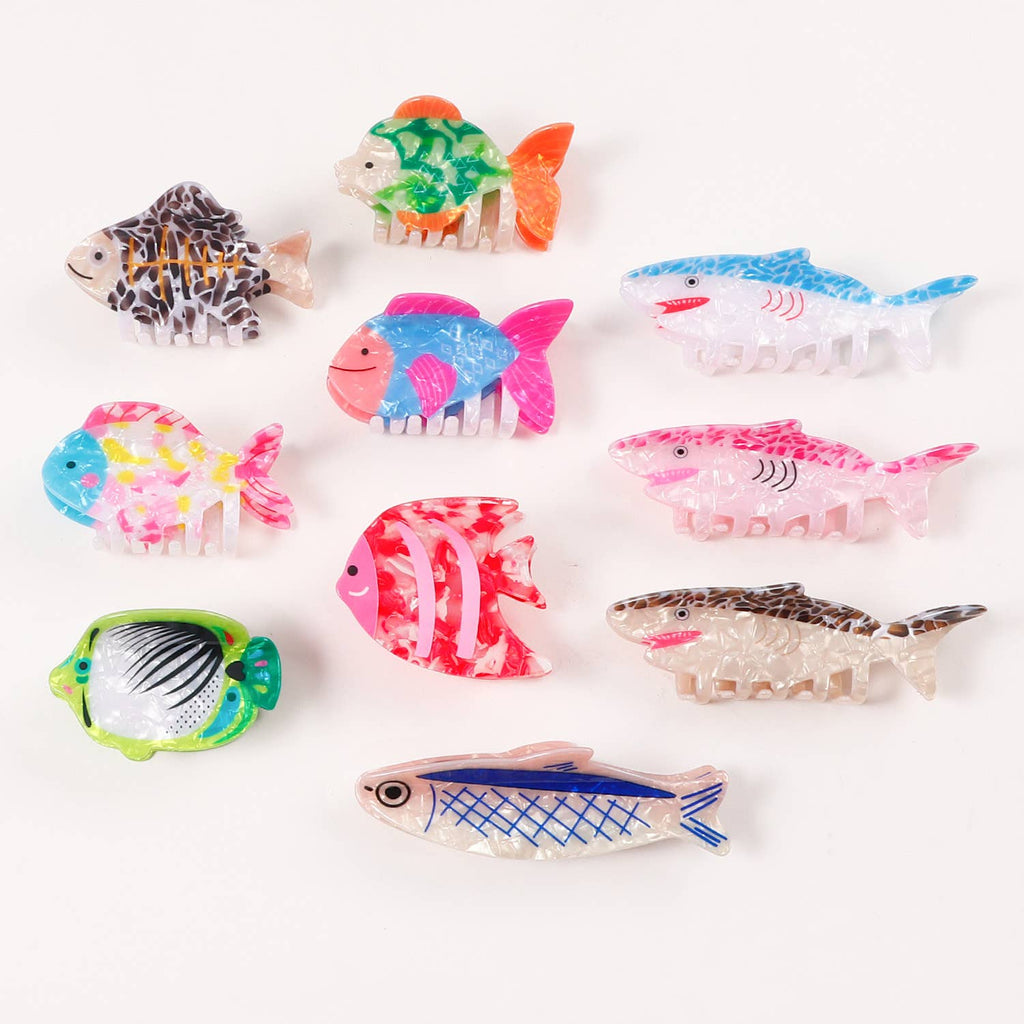 Marine Animal Series Tropical Fish & Shark Hair Claw Clips