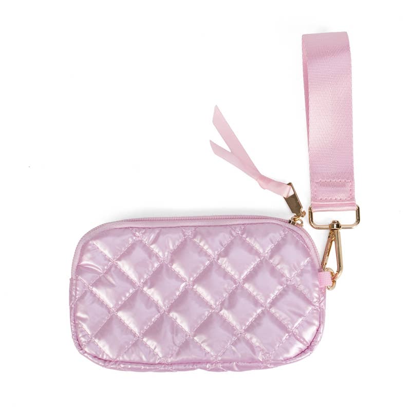 Keychain Wristlet Wallet Large Ice Pink