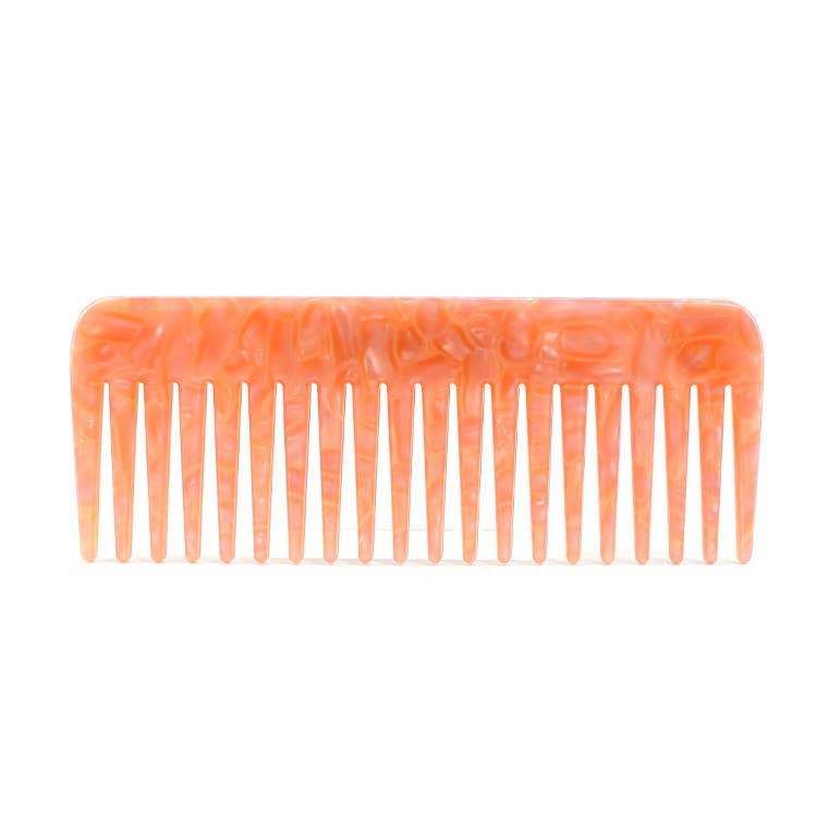 Marbled Acetate Wide-Tooth Hair Comb