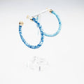 Blue Foil 2-Inch Lightweight Acrylic Hoop Earrings