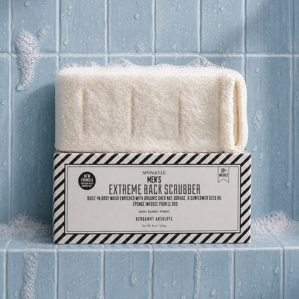 Men's Extreme Body Wash Infused Back Scrubber